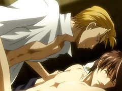 Muscular manga gay anal-copulation fun