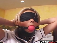 Hot blonde is happy to be drilled hard by means of a BDSM session